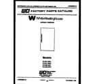 White-Westinghouse RT174LCH0 cover page diagram