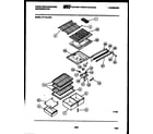 White-Westinghouse RT216JCV3 shelves and supports diagram