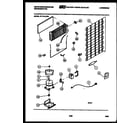 White-Westinghouse RT216JCF3 system and automatic defrost parts diagram