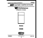 White-Westinghouse PGF716HXW2 cover page diagram