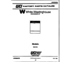 White-Westinghouse SU211MR cover sheet diagram
