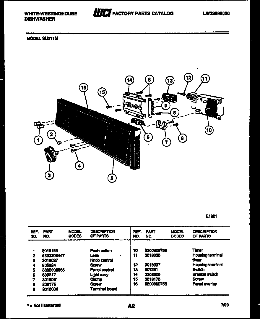 CONSOLE AND CONTROL PARTS