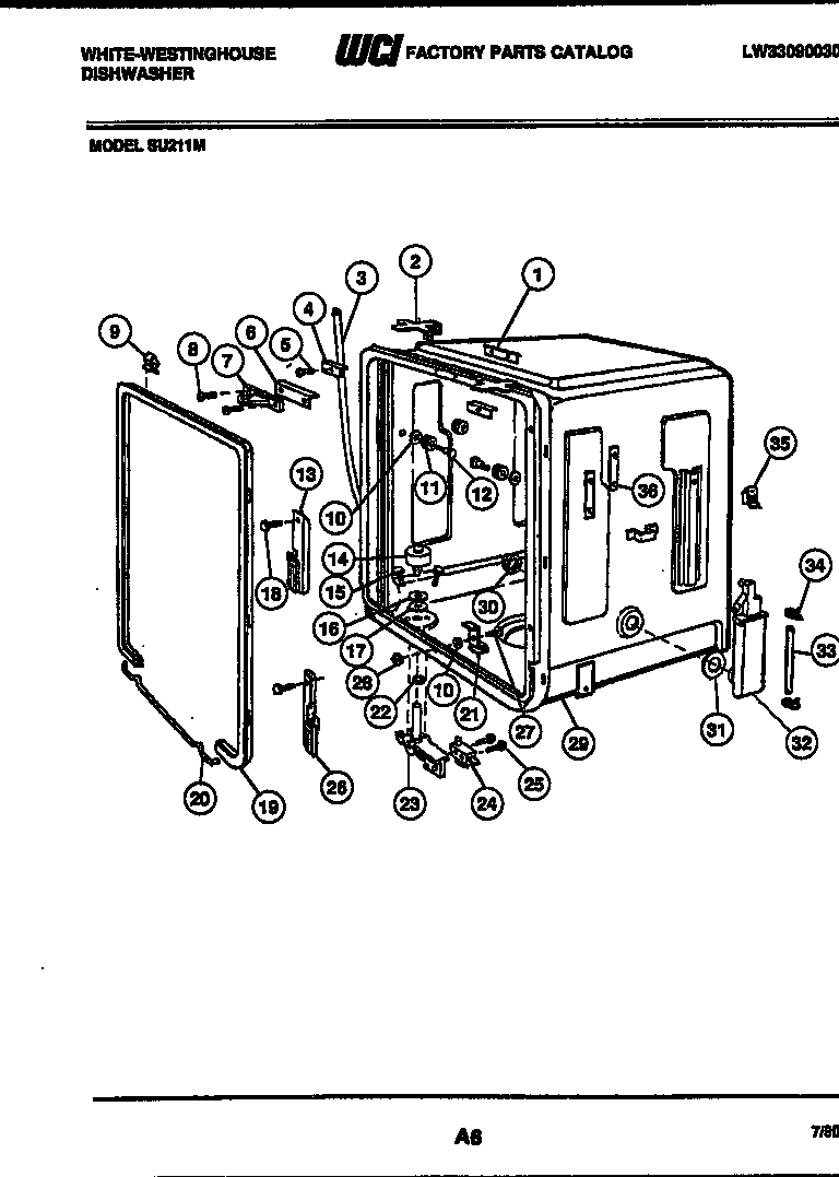 Tub and frame parts
