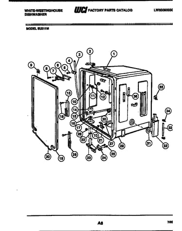 Tub and frame parts