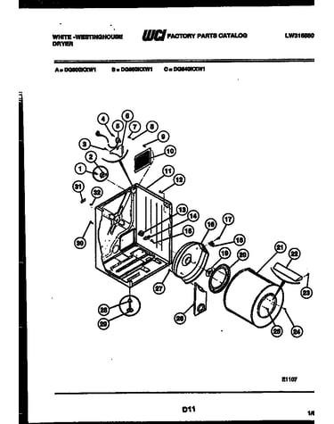 Cabinet and component parts