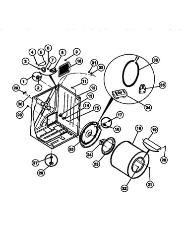 Cabinet and component parts