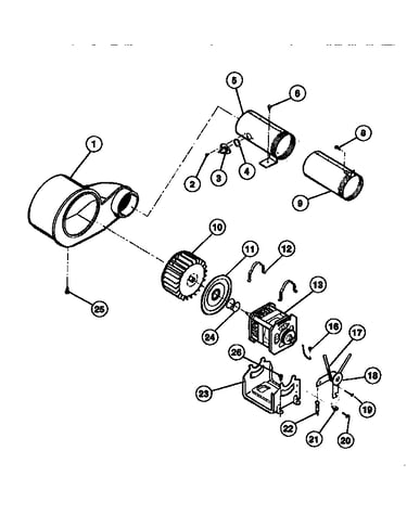 Motor and blower parts