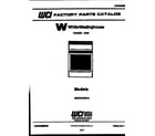 White-Westinghouse GF670HXW2 cover page diagram