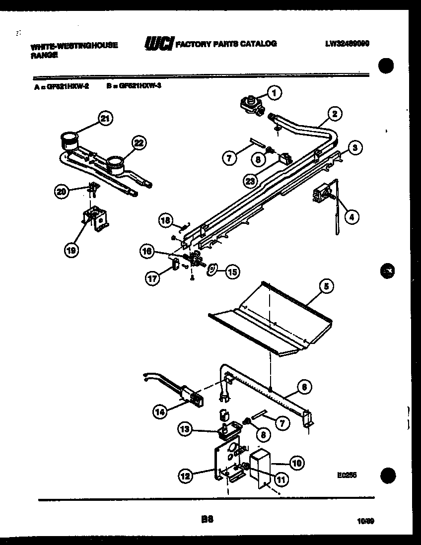 BURNER, MANIFOLD AND GAS CONTROL