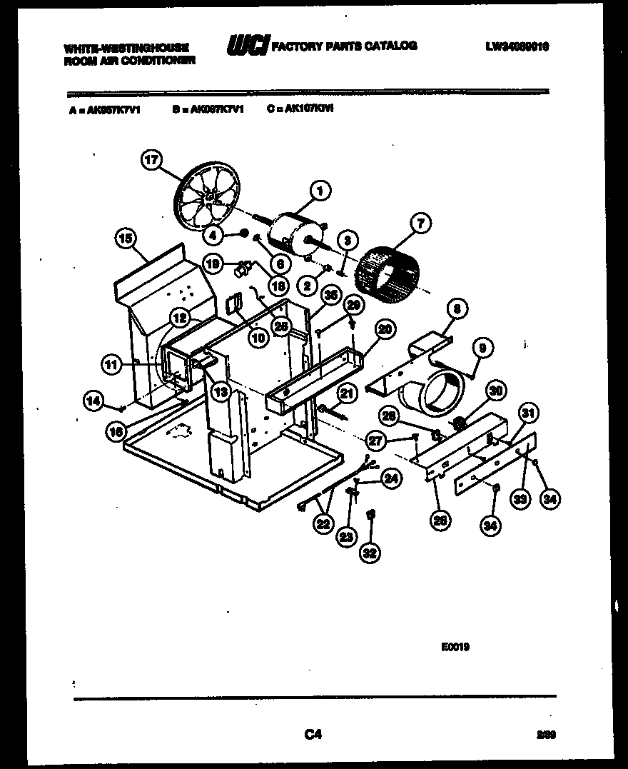 Electrical and air handling parts