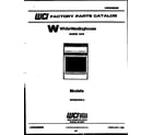 White-Westinghouse GF600HXW2 cover page diagram
