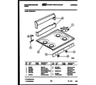 White-Westinghouse GF600HXD2 cooktop parts and backguard diagram