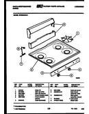Cooktop parts and backguard