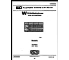 White-Westinghouse AS182M2K1 front cover diagram