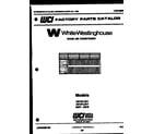 White-Westinghouse AS187L2K7 front cover diagram