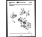 White-Westinghouse DE150KDW1 motor and blower parts diagram