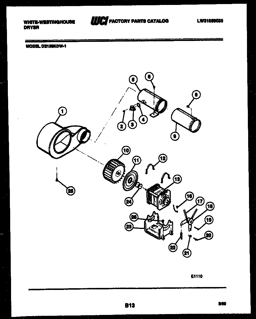 Motor and blower parts