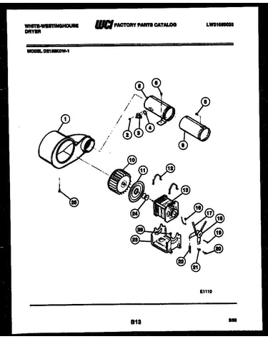 Motor and blower parts