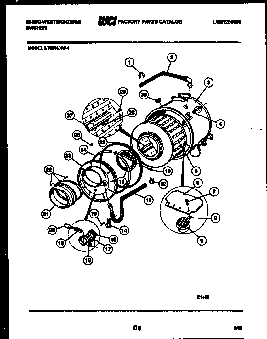 TUB AND COMPONENT PARTS