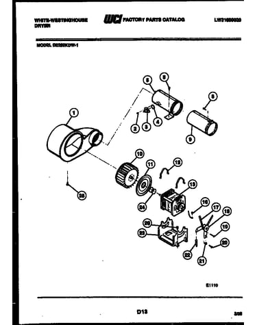 Motor and blower parts