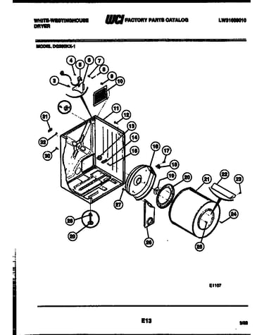 Cabinet and component parts