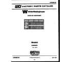 White-Westinghouse AC088M7B1 front cover diagram