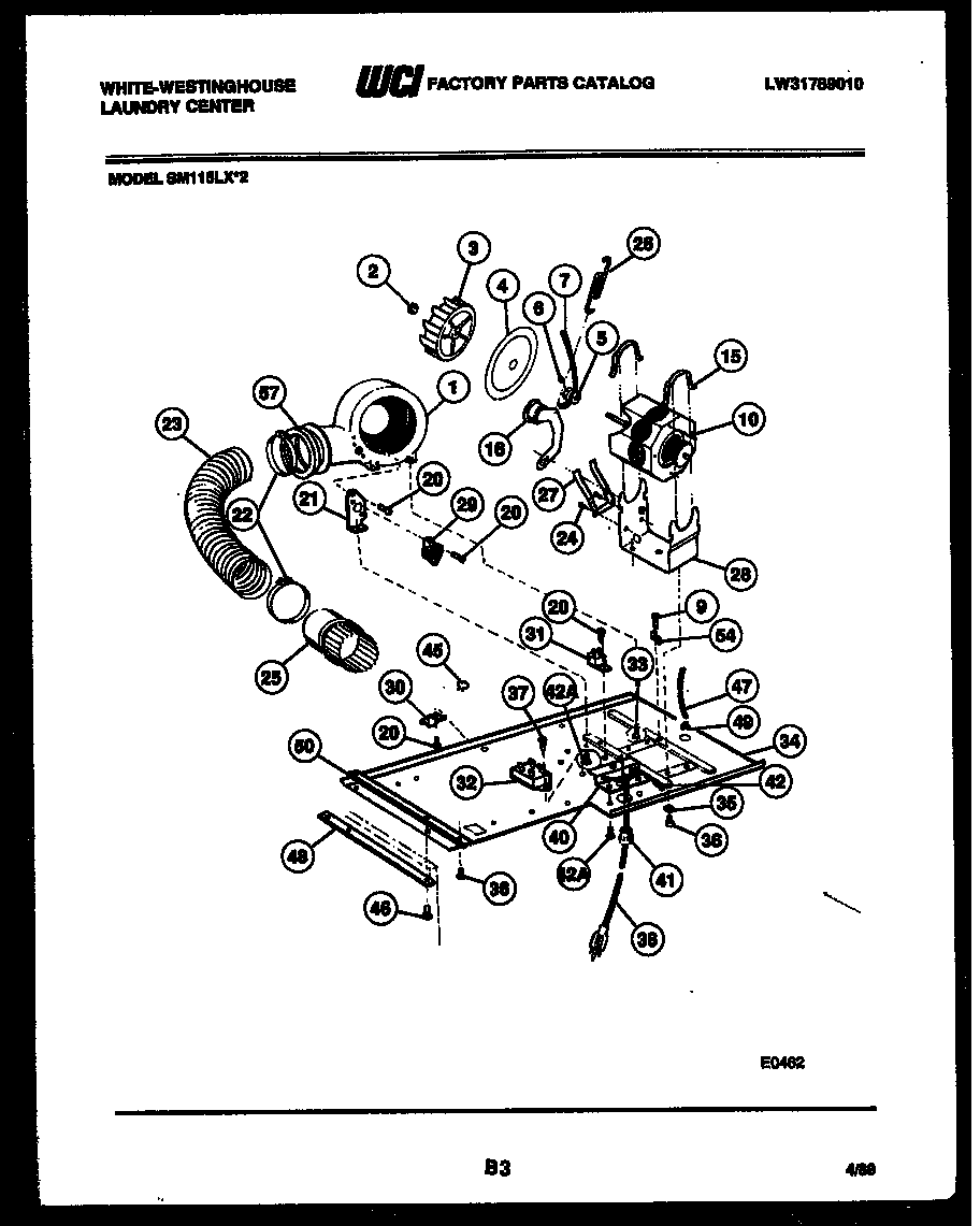 Dryer motor, blower and belt