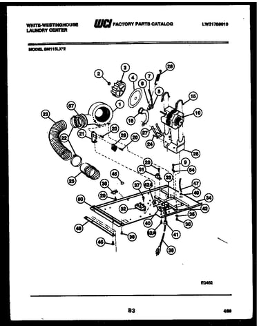 Dryer motor, blower and belt
