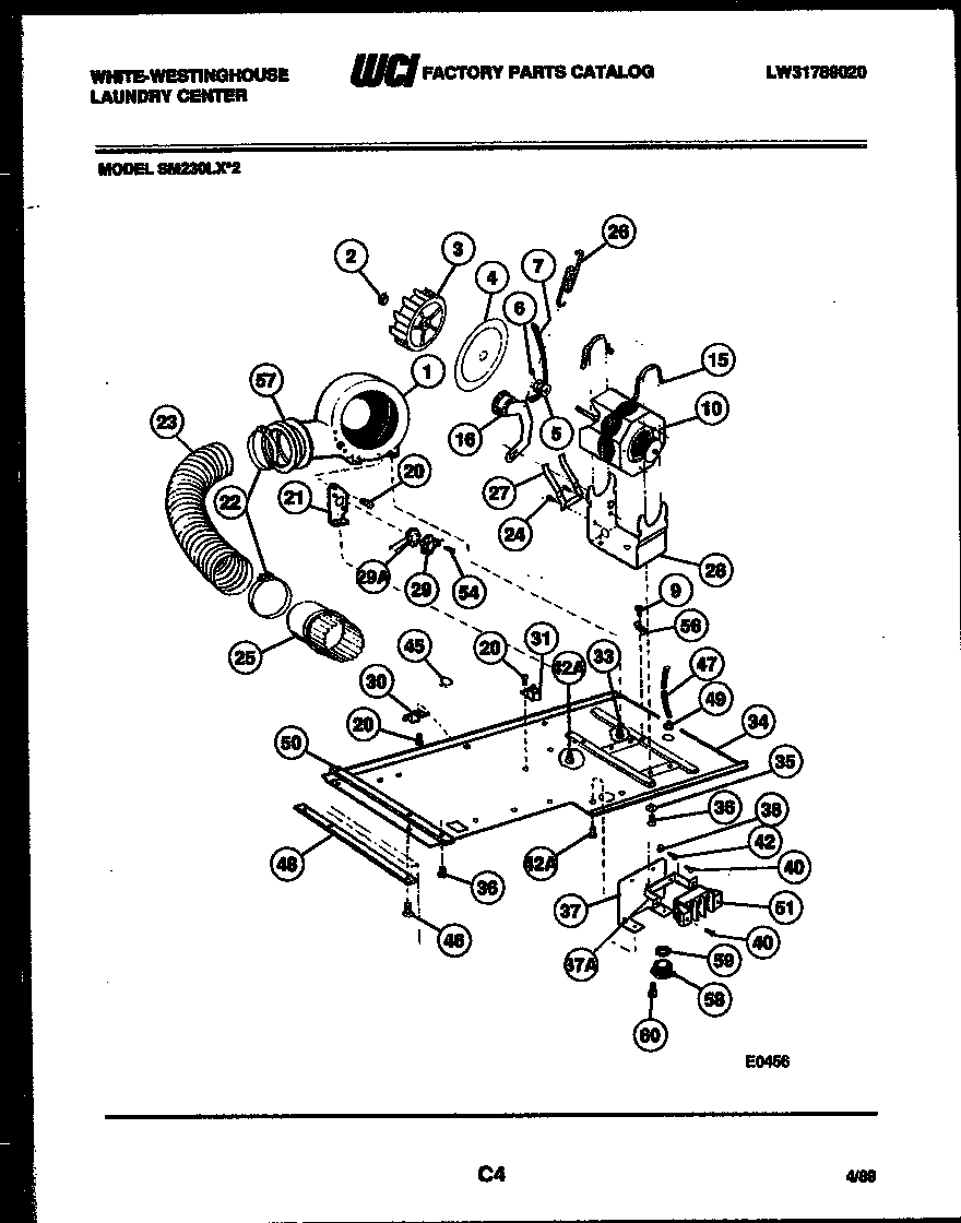 Dryer motor, blower and belt