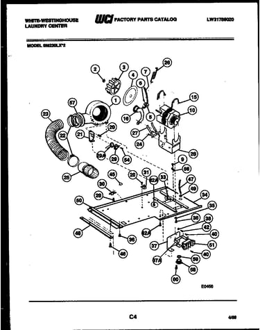 Dryer motor, blower and belt