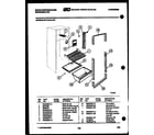 White-Westinghouse RT114LCW1 shelves and supports diagram