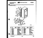 White-Westinghouse RT114LLH1 system and automatic defrost parts diagram
