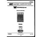 White-Westinghouse AK107M1V2 front cover diagram