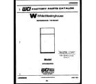 White-Westinghouse RTG120GCW2A cover page diagram
