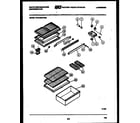 White-Westinghouse RTG153HCD2A shelves and supports diagram