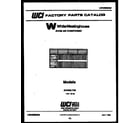 White-Westinghouse AC064L7A5 front cover diagram