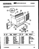 Cabinet and installation parts