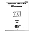 White-Westinghouse GP332LD1 cover page diagram