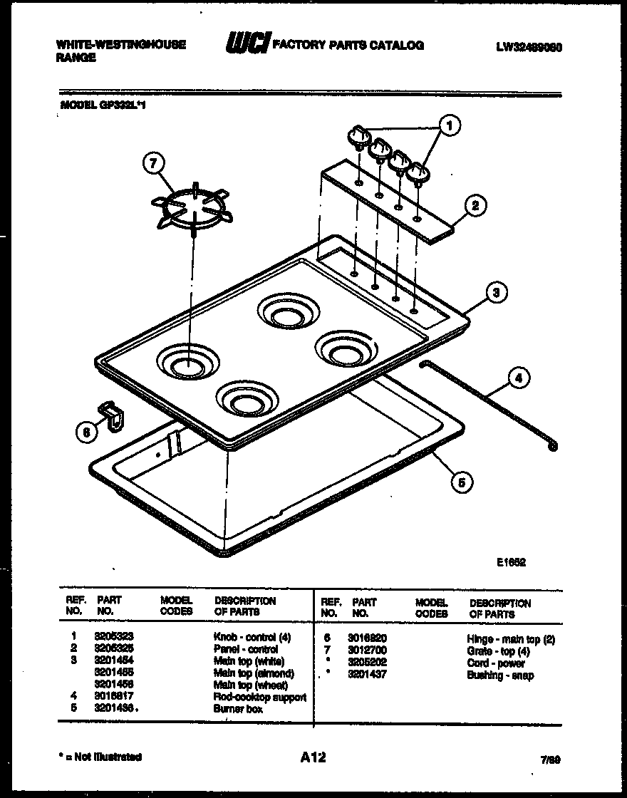 COOKTOP PARTS