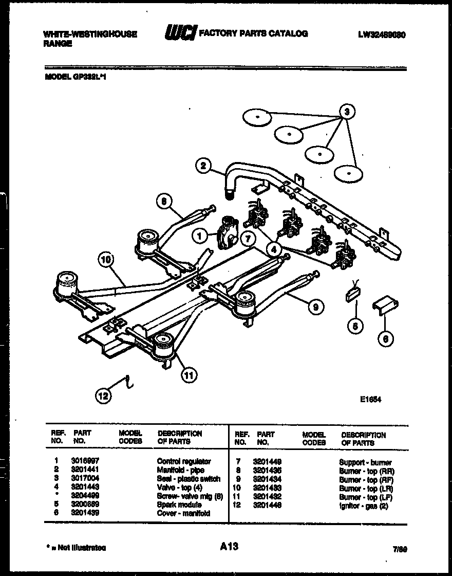 BURNER, MANIFOLD AND GAS CONTROL