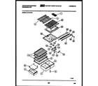 White-Westinghouse RT174LCD1 shelves and supports diagram