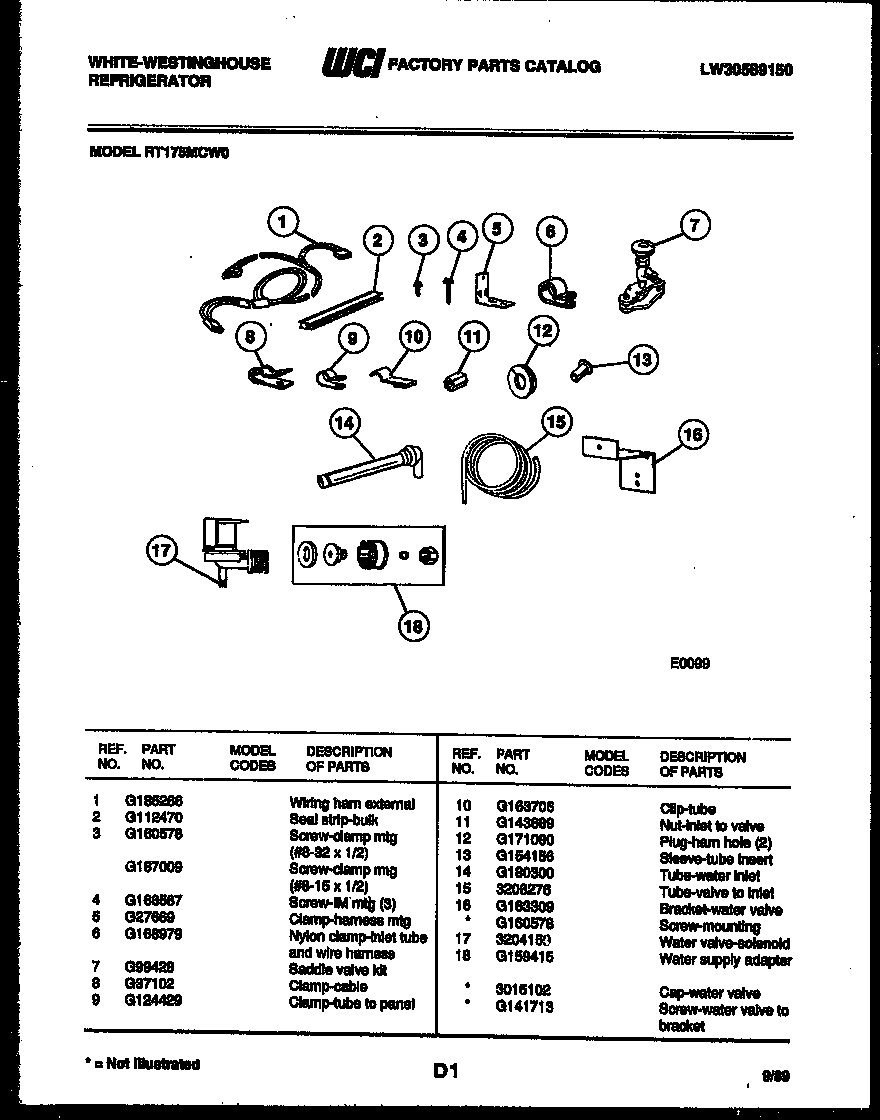 Ice maker installation parts