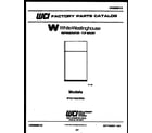 White-Westinghouse RTG174GCF3A cover page diagram