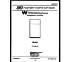 White-Westinghouse RT153MCF0 cover page diagram