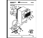 White-Westinghouse RT153MCF0 system and automatic defrost parts diagram