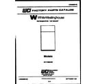 White-Westinghouse RT173MCD0 cover page diagram