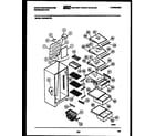 White-Westinghouse RS229MCD2 shelves and supports diagram