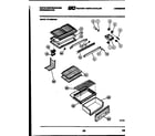 White-Westinghouse RT155MCW0 shelves and supports diagram