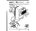 White-Westinghouse RT155MCH0 system and automatic defrost parts diagram