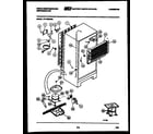 White-Westinghouse RT176MCW0 system and automatic defrost parts diagram